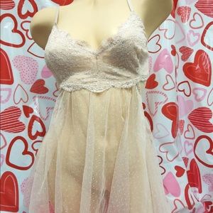 VS chantilly lace trim baby doll